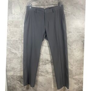 DUNNING Mens Gray Flat Front Golf Pants Size 35/30 Performance Stretch